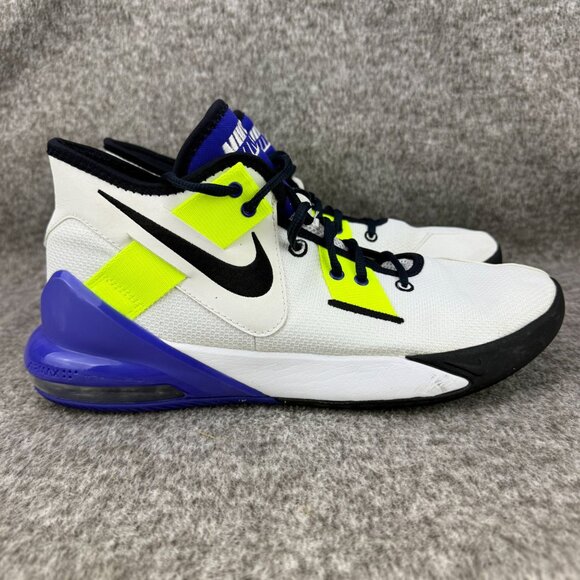 ✅Mens 11 Nike Air Max Impact 2 White Indigo Burst Volt Basketball Shoes Sneaker - Picture 1 of 13
